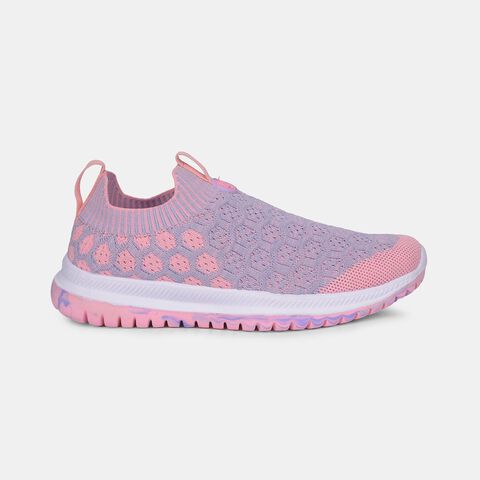 Bubblegummers pink textile casual slip-on shoes for kids